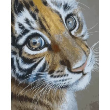 Картина по номерам Цветной Тигренок, 30x40 см