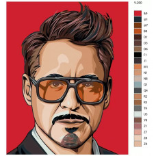 Живопись по номерам BRUSHES-PAINTS Роберт Дауни-младший