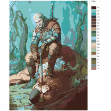 Живопись по номерам BRUSHES-PAINTS Генри Кавилл - Геральт из Ривии. Сериал ведьмак Живопись по номерам BRUSHES-PAINTS Генри Кавилл - Геральт из Ривии. Сериал ведьмак