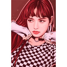 Живопись по номерам Бруталити Музыка KPOP Blackpink Lisa - 6079 В