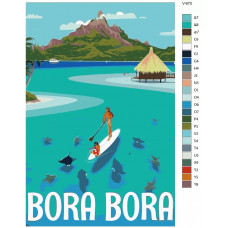 Живопись по номерам BRUSHES-PAINTS Бора-Бора постер