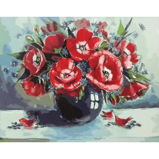 Картина по номерам Paintboy Маки, 40x50 см