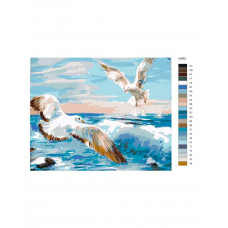 Живопись по номерам BRUSHES-PAINTS Чайки на ветру