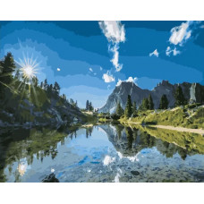 Картина по номерам ВанГогВоМне Горы в Италии, 40x50