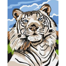 Картина по номерам Paintboy Белый тигр, 30x40