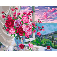 Картина по номерам Фрея Закат на море, 30x40
