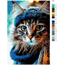 Картина по номерам BRUSHES-PAINTS Красивый котик Y381 40x60 см Картина по номерам BRUSHES-PAINTS Красивый котик Y381 40x60 см