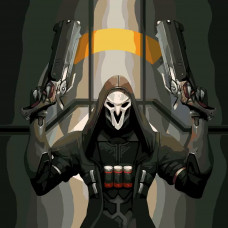 Картина по номерам Красиво Красим Overwatch - Жнец, 70 х 70 см
