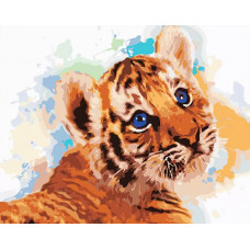 Картина по номерам Paintboy Малыш-тигренок, 40x50 см