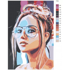 Живопись по номерам BRUSHES-PAINTS Красивый арт девушки