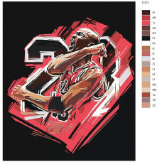 Живопись по номерам BRUSHES-PAINTS Баскетболист Майкл Джордан.Chicago Bulls Живопись по номерам BRUSHES-PAINTS Баскетболист Майкл Джордан.Chicago Bulls