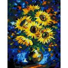 Картина по номерам Белоснежка Ночные подсолнухи, 40x50
