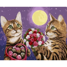 Картина по номерам Paintboy Свидание под Луной, 40x50 см