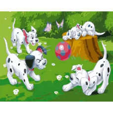 Картина по номерам Paintboy 101 далматинец, 30x40 см Картина по номерам Paintboy 101 далматинец, 30x40 см