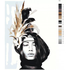 Живопись по номерам BRUSHES-PAINTS Арт девушки с вороном