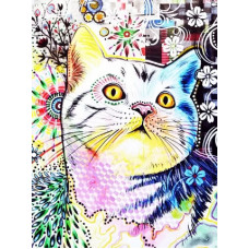 Живопись по номерам Color Kit Кот в стиле Арт