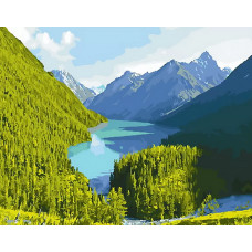 Живопись по номерам Paintboy Горный пейзаж 40x50