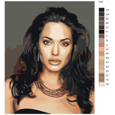 Живопись по номерам BRUSHES-PAINTS Анджелина Джоли Живопись по номерам BRUSHES-PAINTS Анджелина Джоли