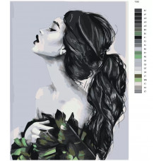 Живопись по номерам BRUSHES-PAINTS Обнаженная девушка с листьями