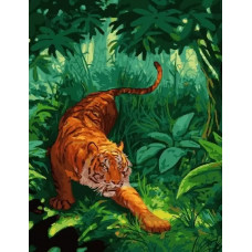 Живопись по номерам Paintboy Крадущийся тигр 40x50