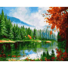 Живопись по номерам Paintboy Таежная река 40x50
