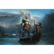 Картина по номерам на холсте God of war викинги 1