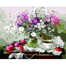 Картина по номерам Color Kit Натюрморт с красными сливами, 40x50