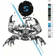 Живопись по номерам BRUSHES-PAINTS Знаки зодиака. Рак