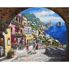 Картина по номерам Белоснежка Лестница к морю, 40x50