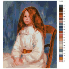 Живопись по номерам BRUSHES-PAINTS Пьер Огюст Ренуар. Девочка на голубом фоне Живопись по номерам BRUSHES-PAINTS Пьер Огюст Ренуар. Девочка на голубом фоне