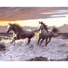 Картина по номерам Paintboy Галоп по берегу моря, 40x50 см