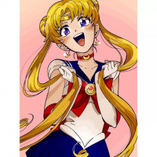 Картина по номерам Бруталити Sailor Moon аниме 1 30х40 см