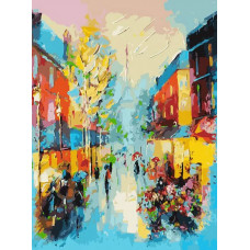 Картина по номерам Белоснежка Улочки Парижа, 30x40