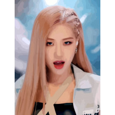 Картина по номерам Бруталити BLACKPINK Kpop Rose 971 на холсте 40x30