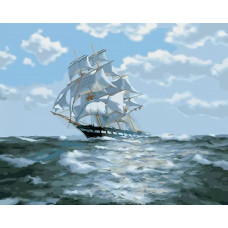 Картина по номерам Paintboy На всех парусах, 40x50 см