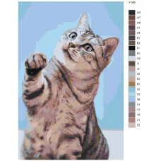 Живопись по номерам BRUSHES-PAINTS Котик дает лапу