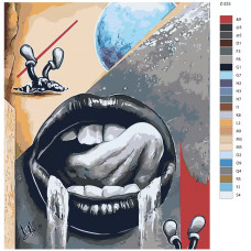 Живопись по номерам BRUSHES-PAINTS Соблазнительные губы