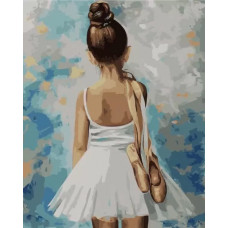 Картина по номерам Цветной Маленькая балерина, 40x50 см