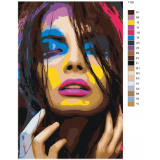 Живопись по номерам BRUSHES-PAINTS Яркая девушка