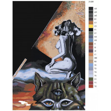 Живопись по номерам BRUSHES-PAINTS Девушка и кот