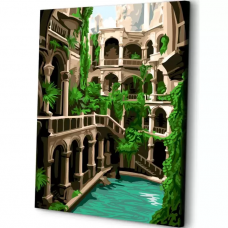 Картина по номерам на холсте ART and Relax Заросшие руины 40x50