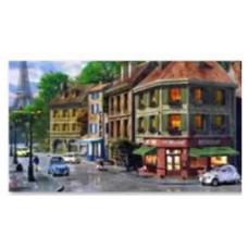 Холст с красками "Рисование по номерам. Улочка в Париже", 40x50 см