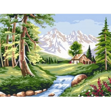 Картина по номерам Paintboy Лесной ручей, 30x40