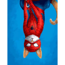 Картина по номерам Paintboy Кот-супергерой, 40x50 см