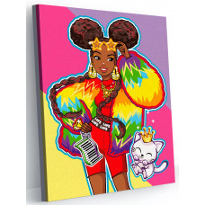 Картина по номерам KiKi BE008 Barbie Extra Будь экстра 30*40