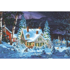 Живопись по номерам Dimensions Зимняя тишина 51x36