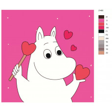 Живопись по номерам BRUSHES-PAINTS Муми-тролли пикник
