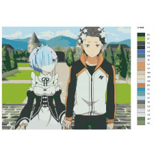 Живопись по номерам BRUSHES-PAINTS Аниме Re:Zero (Ре Зеро). Субару Нацуки И Рем. Natsuki Subaru И Rem Живопись по номерам BRUSHES-PAINTS Аниме Re:Zero (Ре Зеро). Субару Нацуки И Рем. Natsuki Subaru И Rem