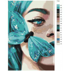 Живопись по номерам BRUSHES-PAINTS Голубая Бабочка