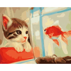 Живопись по номерам Paintboy Золотая рыбка